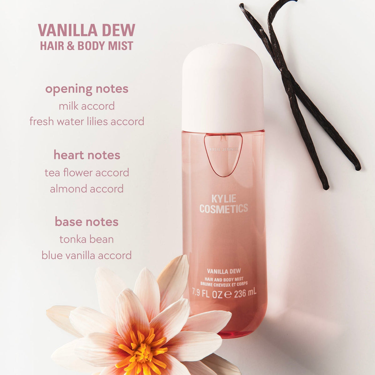 Kylie Cosmetics Vanilla Dew Hair & Body Mist 236ml