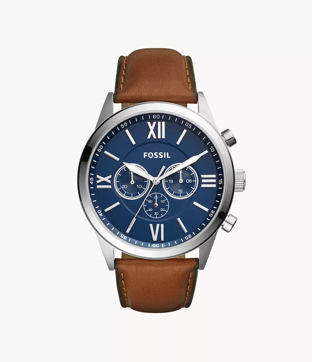 Chronograph Brown Leather Watch