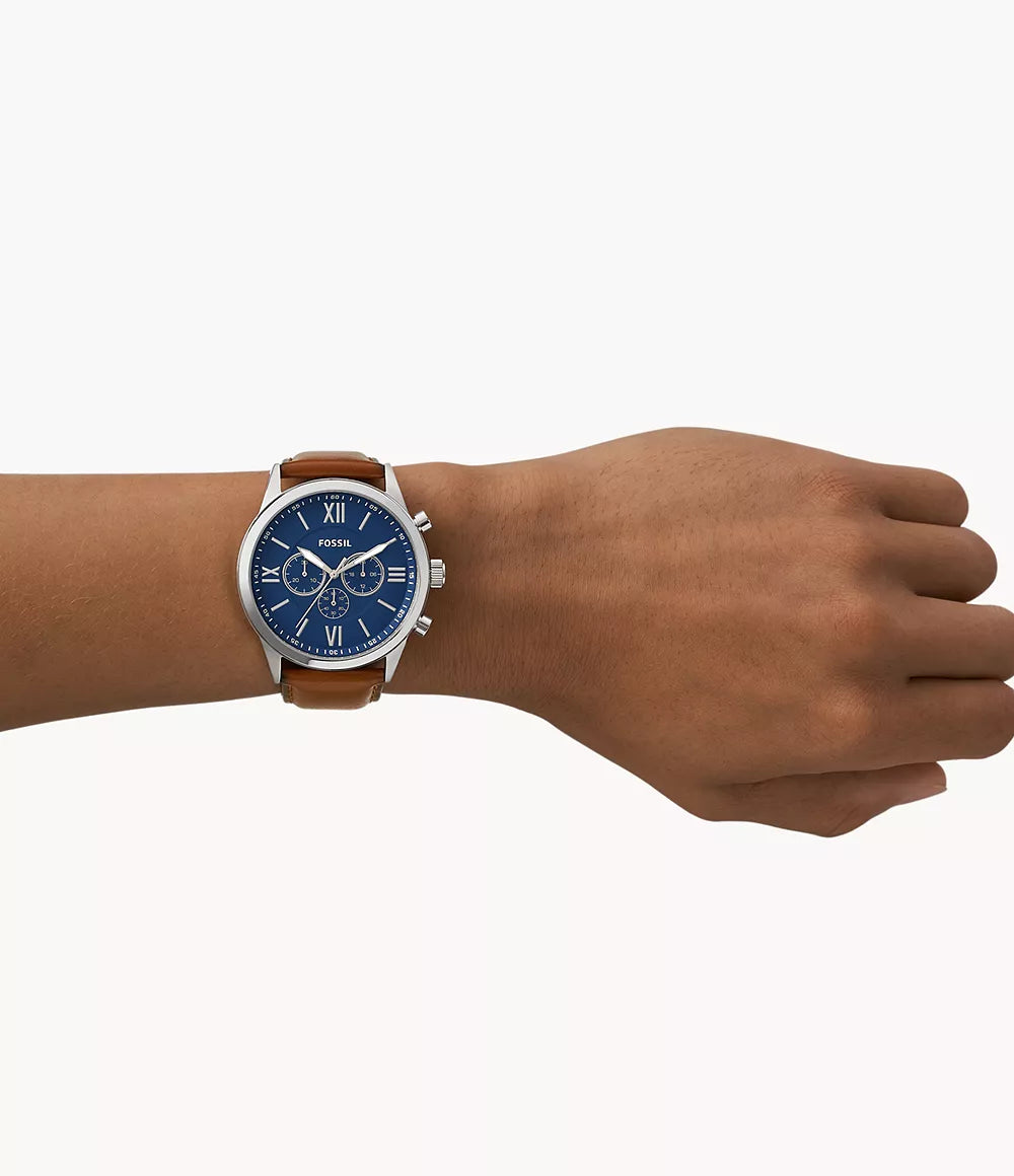 Chronograph Brown Leather Watch