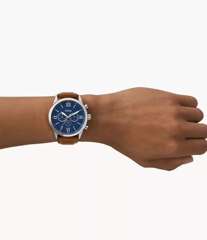 Chronograph Brown Leather Watch