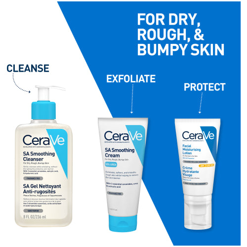 CeraVe SA Smoothing Cleanser For Dry, Rough & Bumpy Skin 236ml