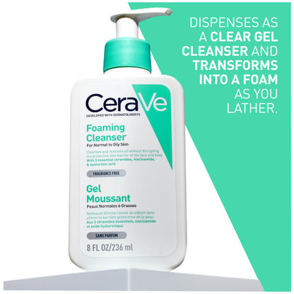 CeraVe Foaming Gel Cleanser For Normal To Oily Skin 236ml