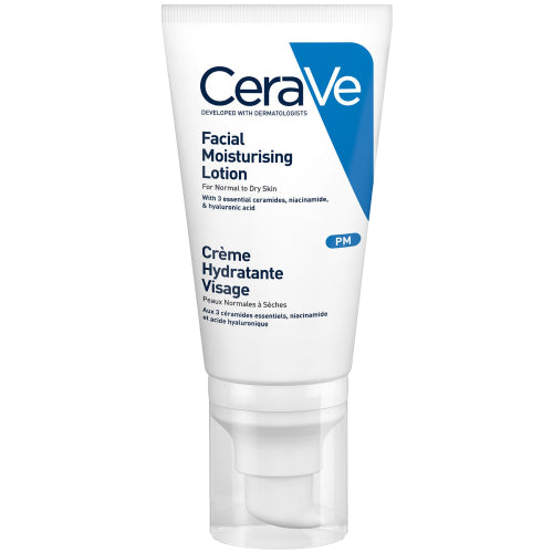CeraVe Facial Moisturising Lotion Night Cream For Normal To Dry Skin 52ml